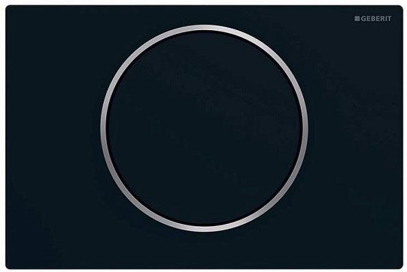 Смывная клавиша Geberit Sigma 10 одинарный смыв черный мат (115.758.14.5)