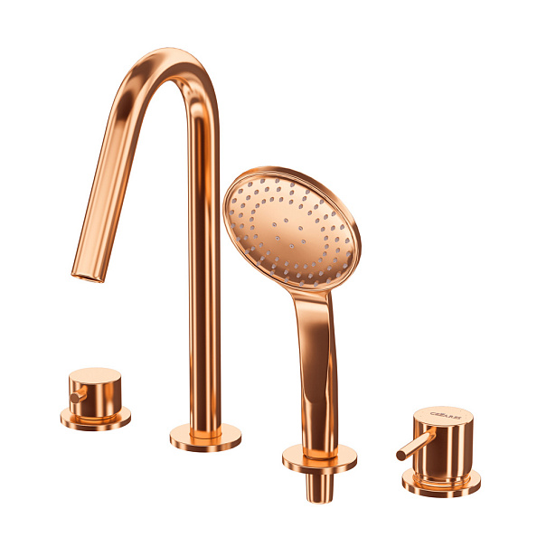 Смеситель на борт ванны Cezares Leaf, Sunset (LEAF-BVDM4-L-SS)