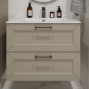 Тумба с раковиной подвесная (80см) Terminus Victoria VIC10802900101O, айвори