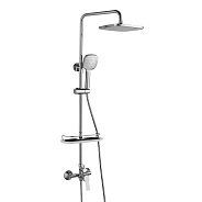 Смеситель Rossinka RS29 для душа с регулируемой высотой штанги и лейкой Тропический дождь (RS29-45)