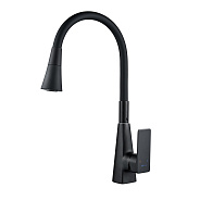 Смеситель для кухни с гибким изливом Shevanik S543H-3, черный