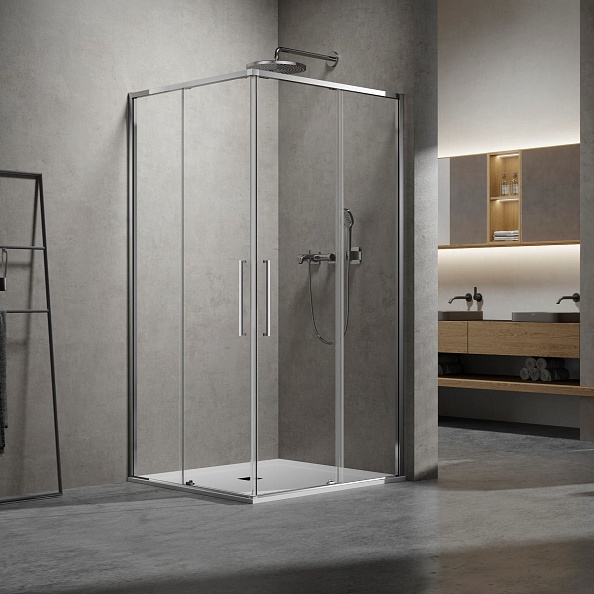 Душевой уголок Vincea Slim 8mm (VSS-6SL8010CL) 1000х800 мм, хром, стекло прозрачное
