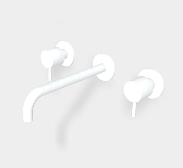 Смеситель для раковины Fima Carlo Frattini Spillo Up, белый матовый (F3161L/5BS)