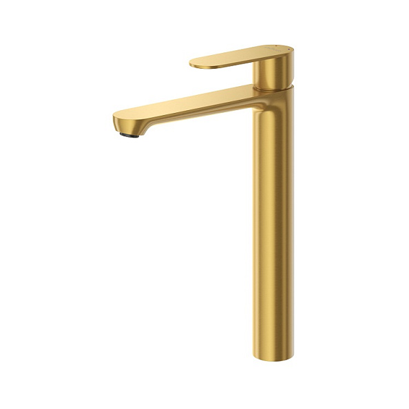 Смеситель для накладной раковины без донного клапана Cezares Stylus, брашированное золото (STYLUS-LC-BORO-W0)