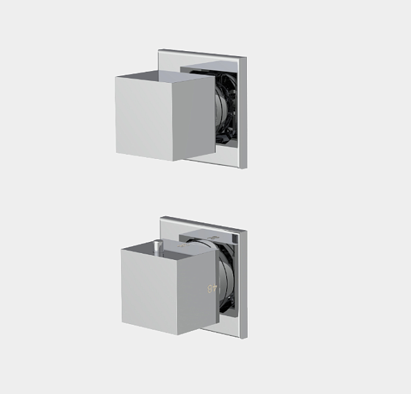 Смеситель для душа Fima Carlo Frattini Fimatherm, на 2 потребителя, золото брашированное (F3963N7OS)