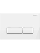 KDI-0000061(HA) Панель смыва Белый глянец ободок хром (клавиши прямоугольные), 162*244 мм