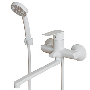 Смеситель для ванны и раковины 35k MIXLINE МЛ15-02 (ML15-02W) БЕЛЫЙ (556662)