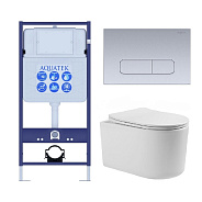SET AQUATEK МИЯ 3в1 (рама AQUATEK Standard INS-0000012+клавиша KDI-0000014+унитаз МИЯ AQ2004-00 с тонким сиденьем soft-close