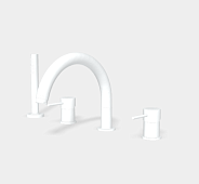 Смеситель для ванны Fima Carlo Frattini Spillo Up, белый матовый (F3044NBS)