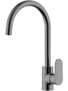 AQ1882BGM НИКА смеситель для кухни (полукруглый излив), оружейная сталь