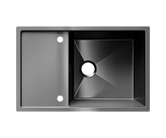 Мойка ULGRAN STEEL 780 Х 500, цвет «черная брашированная сталь» (US 780-002)