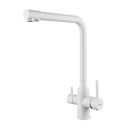 Смеситель для кухни с подключением фильтра Shevanik S248C, белый