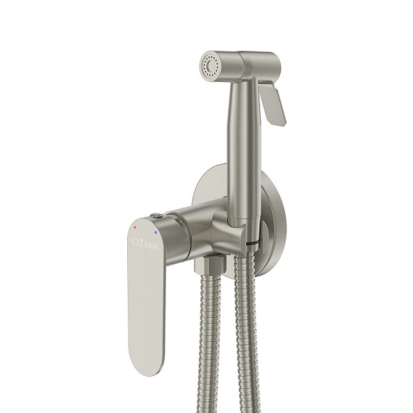 Гигиенический душ со смесителем Cezares Stylus, сатин (STYLUS-DIF-IN)