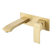 Смеситель Raglo R01.11.03 для раковины встраиваемый монолитный, сатин золотой