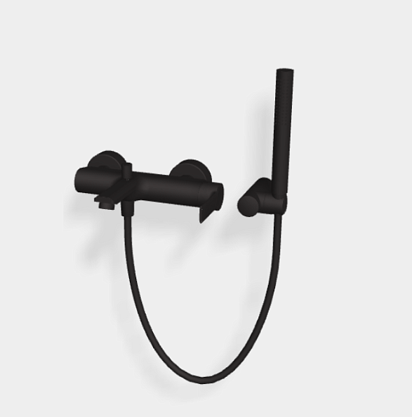 Смеситель для ванны и душа Fima Carlo Frattini Mast, черный матовый (F3134NS)