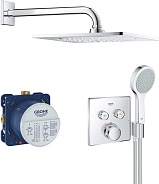 Душевая система с термостатом встроенным Grohe SmartControl Grohtherm, хром (34742000)