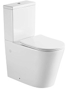 AQ1273H-00 Унитаз напольный с бачком 700*375*890мм, горизонтальный выпуск, тонкое сиденье с механизмом плавного закрывания, крепеж