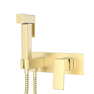 Смеситель Splenka S01.52.03 с гигиеническим душем встраиваемый , сатин золотой