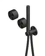 Смеситель для душа Quadro design Stereo, на 2 потребителя, золото черное (16 68 ON)