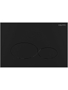 KDI-0000074(GLD) Панель смыва Черный матовый (клавиши овальные), 162*244 мм