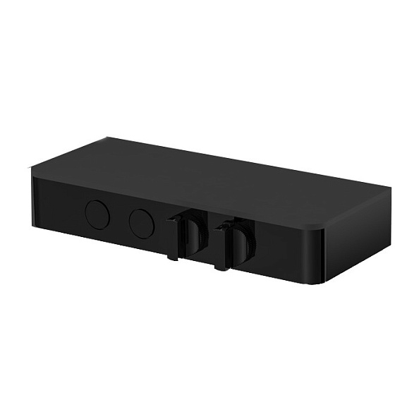 Смеситель для душа Fima Carlo Frattini Switch, стекло чёрное/чёрный матовый (F5940NS)