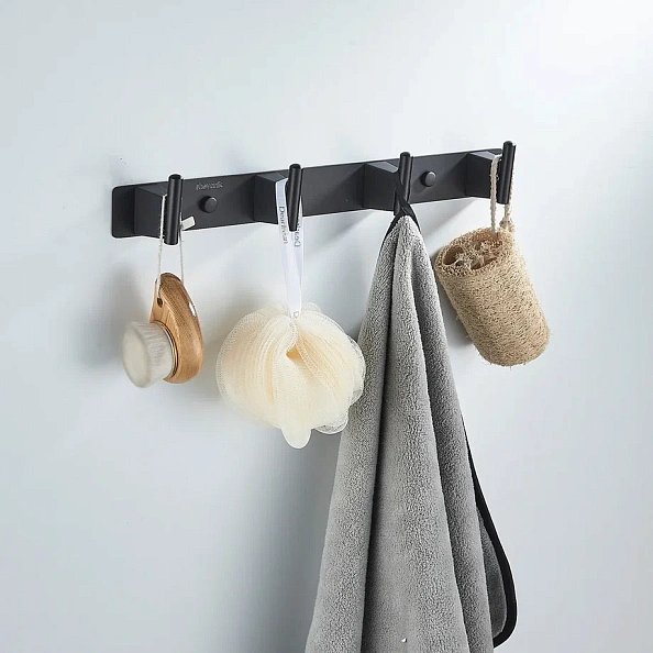 Планка с 4 крючками  Shevanik SG5741H, черный