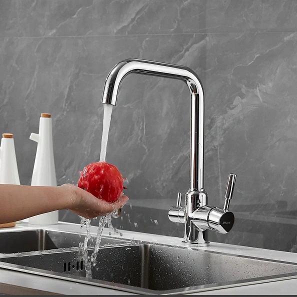 Смеситель для кухни с подключением фильтра Shevanik S268, хром