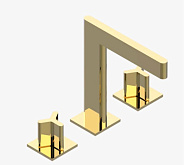 Смеситель для раковины THG Icon-X Metal inlay, PVD золотого цвета (U7J H52 151)