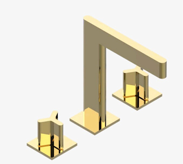 Смеситель для раковины THG Icon-X Metal inlay, PVD золотого цвета (U7J H52 151)
