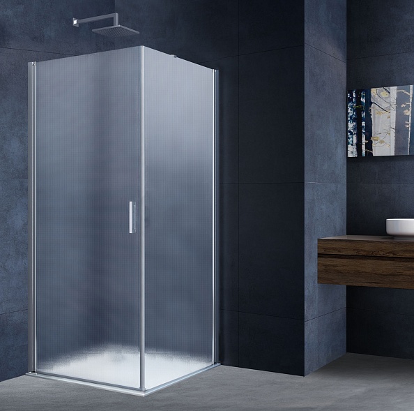 Душевой уголок Vincea Alpha (VSR-3ALP9090MT) 900х900 мм, хром, стекло текстурное