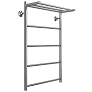 Полотенцесушитель водяной с полкой Stelmix 80x50 см, прямой с полкой