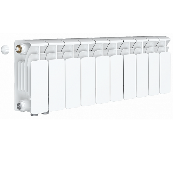 Биметаллический радиатор Rifar Base Ventil 200, 10 секций, с нижним левым подключением