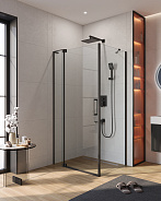 Душевой уголок Cezares Slider 80x100x195 мм, прямоугольный, nero (SLIDER-AH-1-80-100/110-C-NERO)