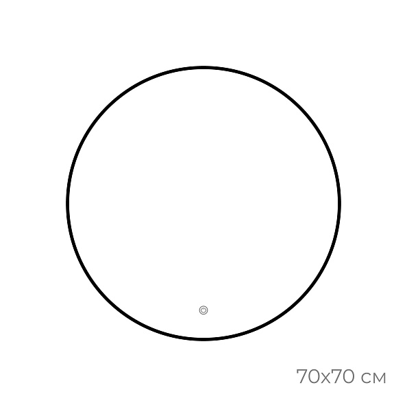 Зеркало с подсветкой FIXSEN LED круглое 70х70 см черное (FX-1070B)