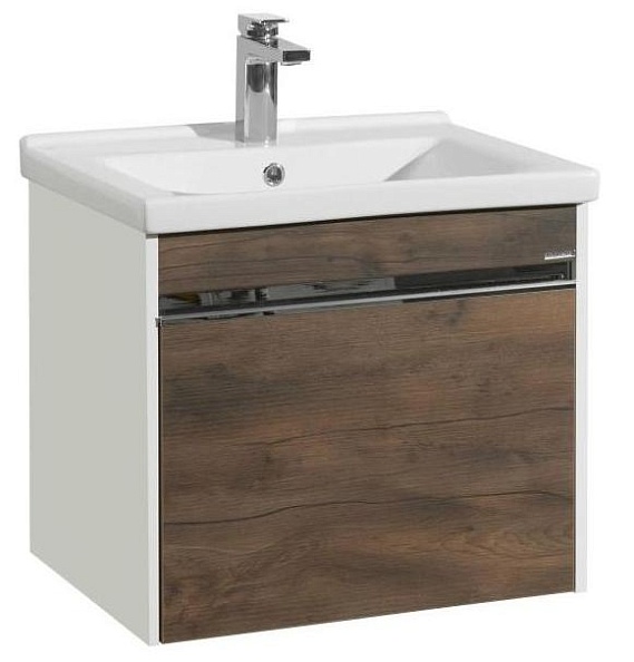 1A2301K1KPDB0 Набор Aquaton: 1A230101KPDB0 Тумба-умывальник Капри 60 Такстемная/ 1WH302421 Раковина Миранда 60