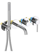 AQ1344CR ЕВРОПА смеситель для ванны встроенный (внешняя и скрытая часть)