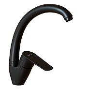 Смеситель для кухни 35k MIXLINE МЛ14-031(ML14-031BL)выс.излив б/отв бок.п/гайку ЧЕРНЫЙ(без подводки) (556612)