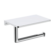 Держатель для туалетной бумаги Raglo R320.03 с полкой,хром