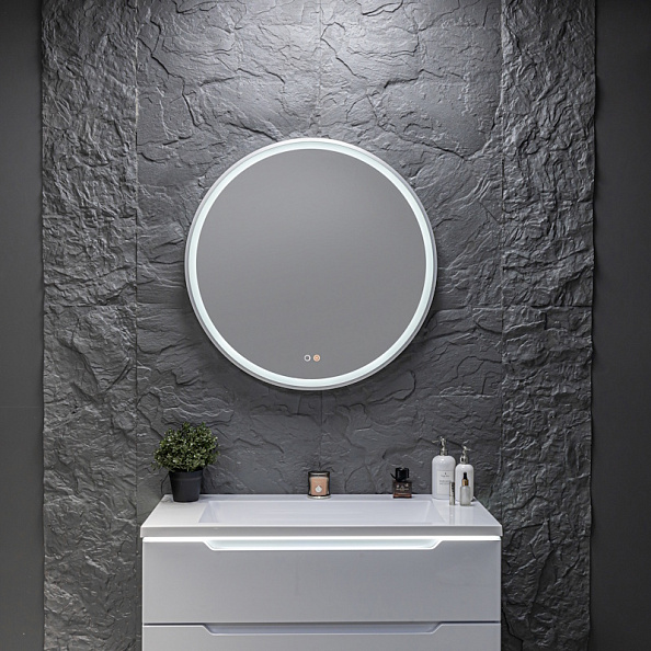 Зеркало Silver Mirrors Делуна/Deluna D800 2.2 (TX, алюм. профиль, цвет серебро, подогрев, сенсорный выключатель)