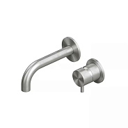 Смеситель для раковины Quadro design Source, сталь брашированная (13 13.00 AS)