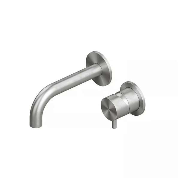 Смеситель для раковины Quadro design Source, сталь брашированная (13 13.00 AS)