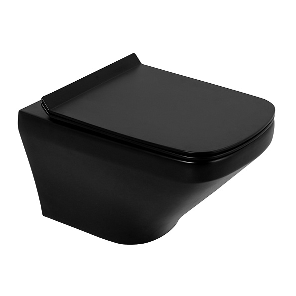 Чаша подвесного унитаза BelBagno Sela, чёрный матовый (BB3201CHR-MB)