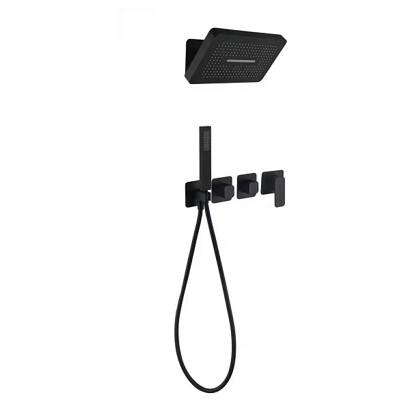 Душевая система встраиваемая (без излива) Grocenberg GB5030BL, черный