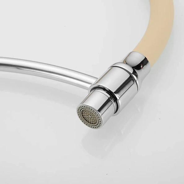 Смеситель для кухни с гибким изливом Shevanik S743-2, хром