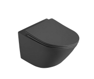 Унитаз подвесной безободковый (торнадо) DQ Rhein.Bach 500*360*350мм, сиденье микролифт, серо-белый (DT1476506)