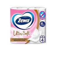 Туалетная бумага Zewa Ultra Soft, 4 рулона (992419)