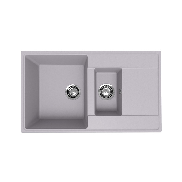 Кухонная мойка Ulgran Quartz Prima 860 1,5K-04, платина