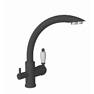 Смеситель для кухни с подключением фильтра Florentina ШАЛЕ 333.25H.2113.102, черный