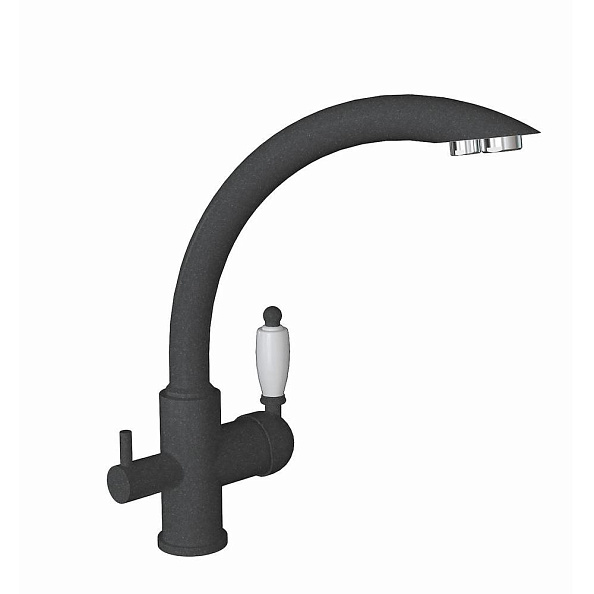 Смеситель для кухни с подключением фильтра Florentina ШАЛЕ 333.25H.2113.102, черный