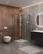 Душевой уголок Cezares Molveno 100x100x195 мм, квадратный, хром (MOLVENO-A-2-100-C-Cr-IV)